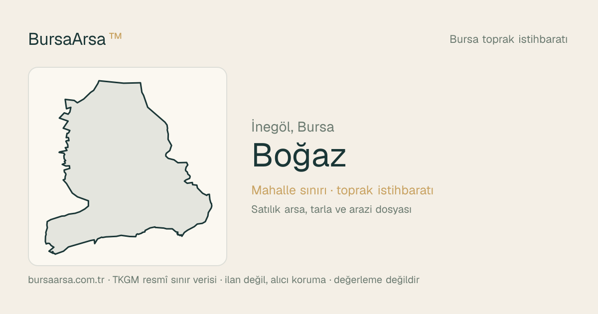 Boğaz (İnegöl) mahalle sınırı, TKGM kadastro verisi