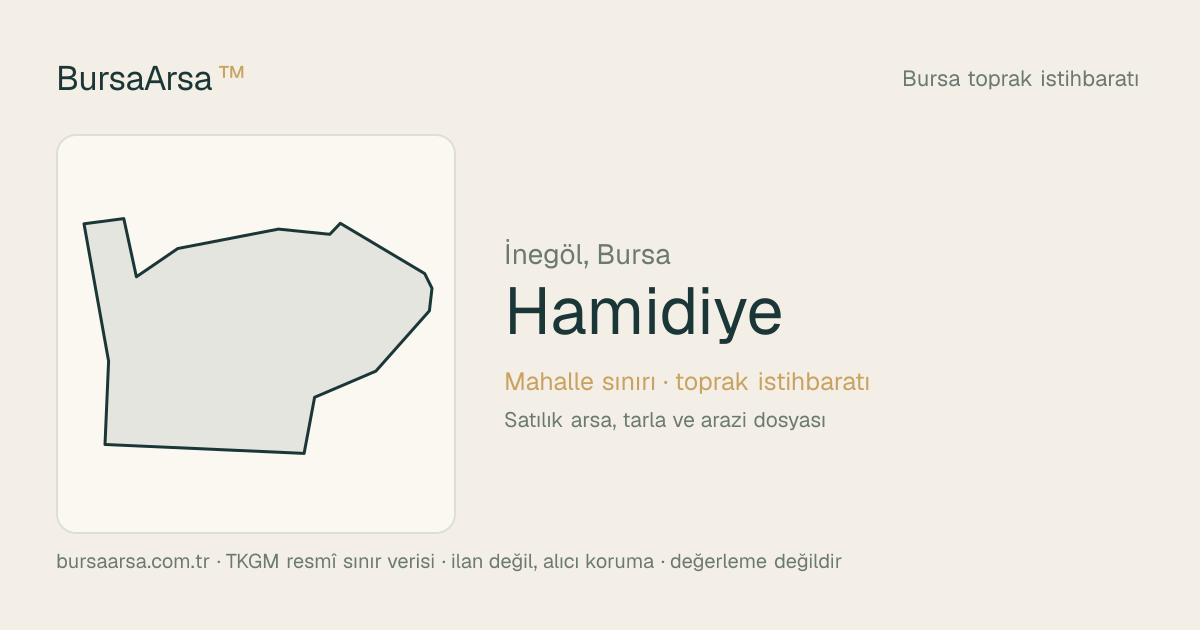 Hamidiye (İnegöl) mahalle sınırı, TKGM kadastro verisi