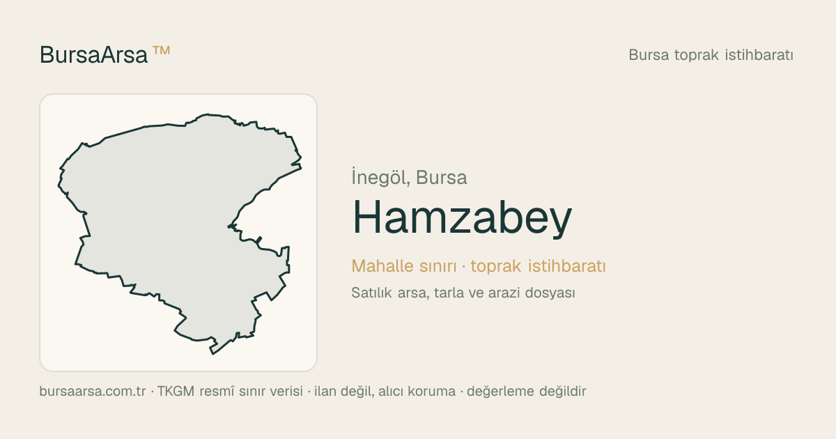 Hamzabey (İnegöl) mahalle sınırı, TKGM kadastro verisi