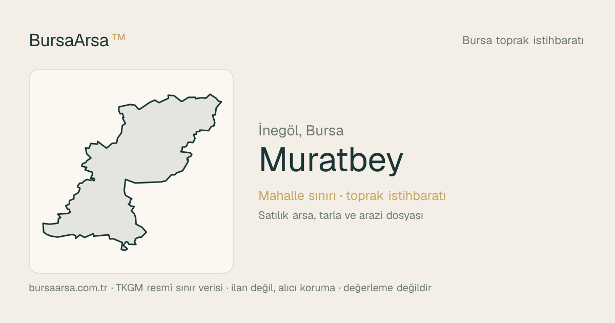 Muratbey (İnegöl) mahalle sınırı, TKGM kadastro verisi