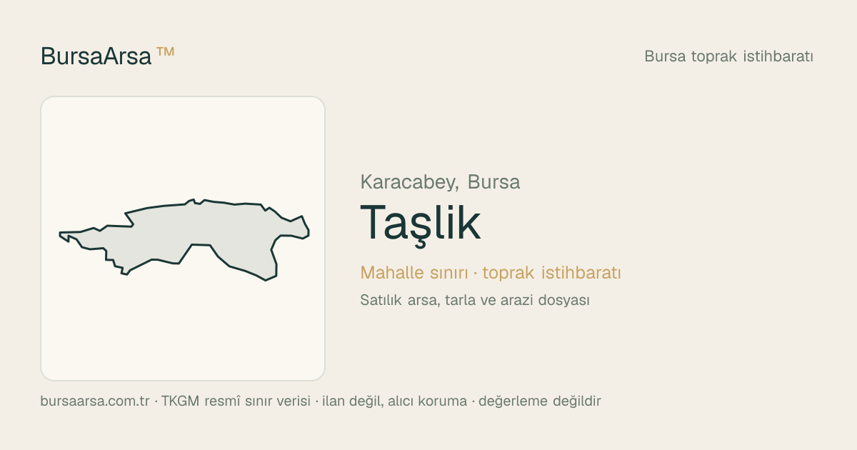 Taşlık (Karacabey) mahalle sınırı, TKGM kadastro verisi