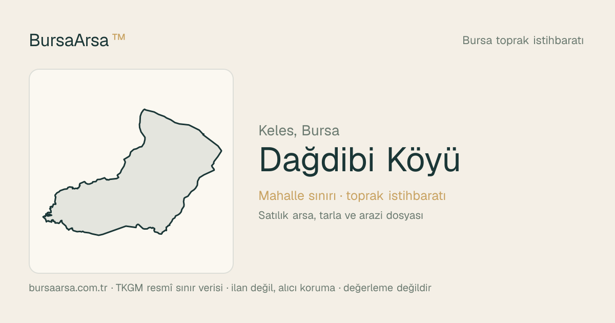 Dağdibi Köyü (Keles) mahalle sınırı, TKGM kadastro verisi