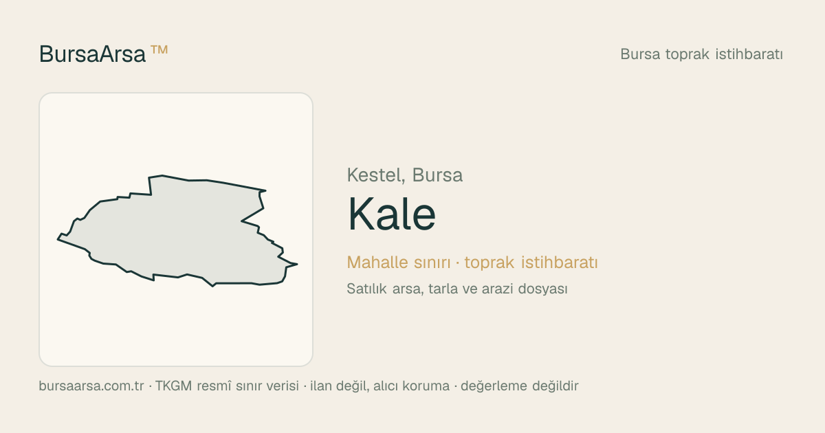 Kale (Kestel) mahalle sınırı, TKGM kadastro verisi