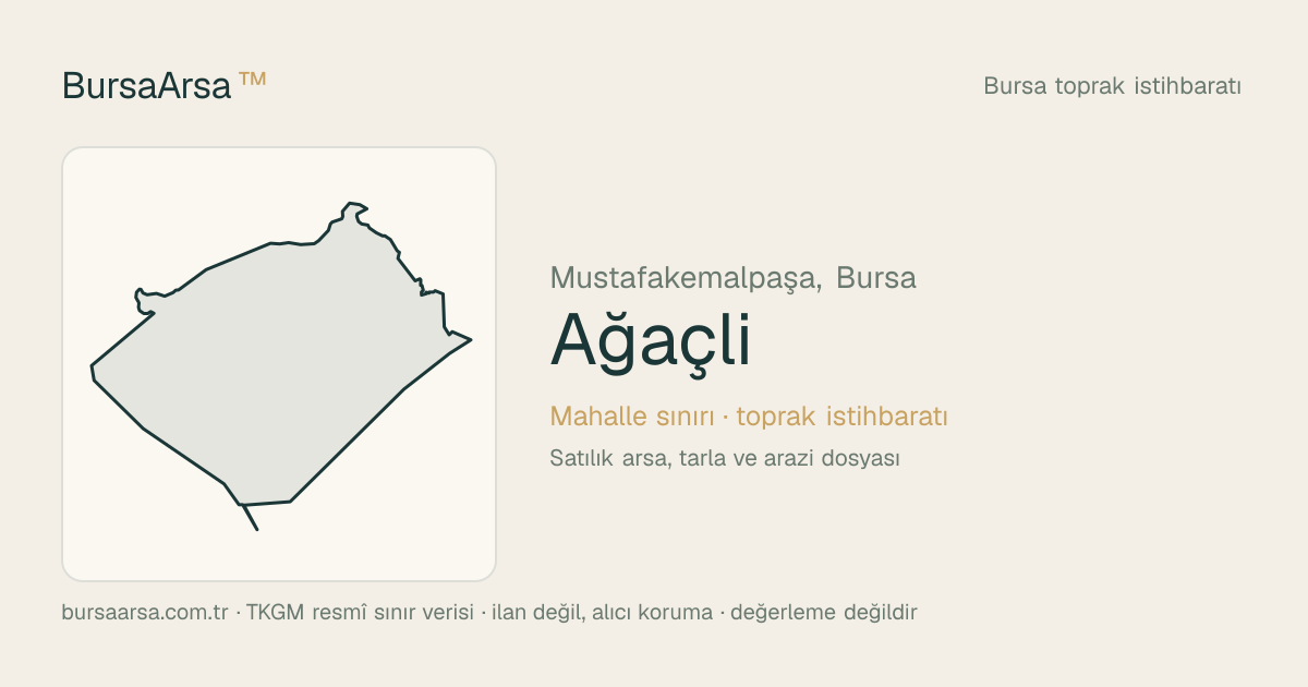 Ağaçlı (Mustafakemalpaşa) mahalle sınırı, TKGM kadastro verisi