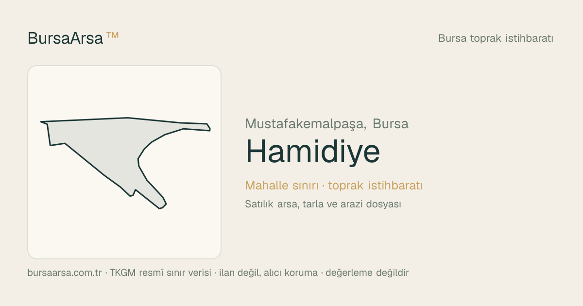Hamidiye (Mustafakemalpaşa) mahalle sınırı, TKGM kadastro verisi