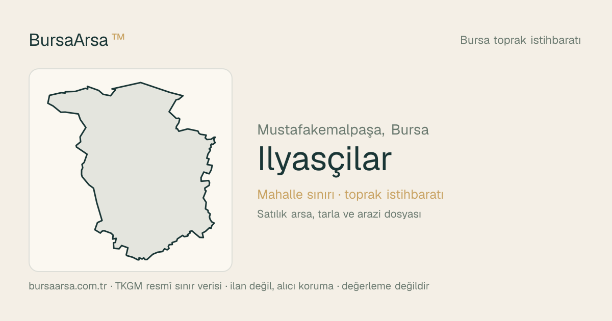 İlyasçılar (Mustafakemalpaşa) mahalle sınırı, TKGM kadastro verisi