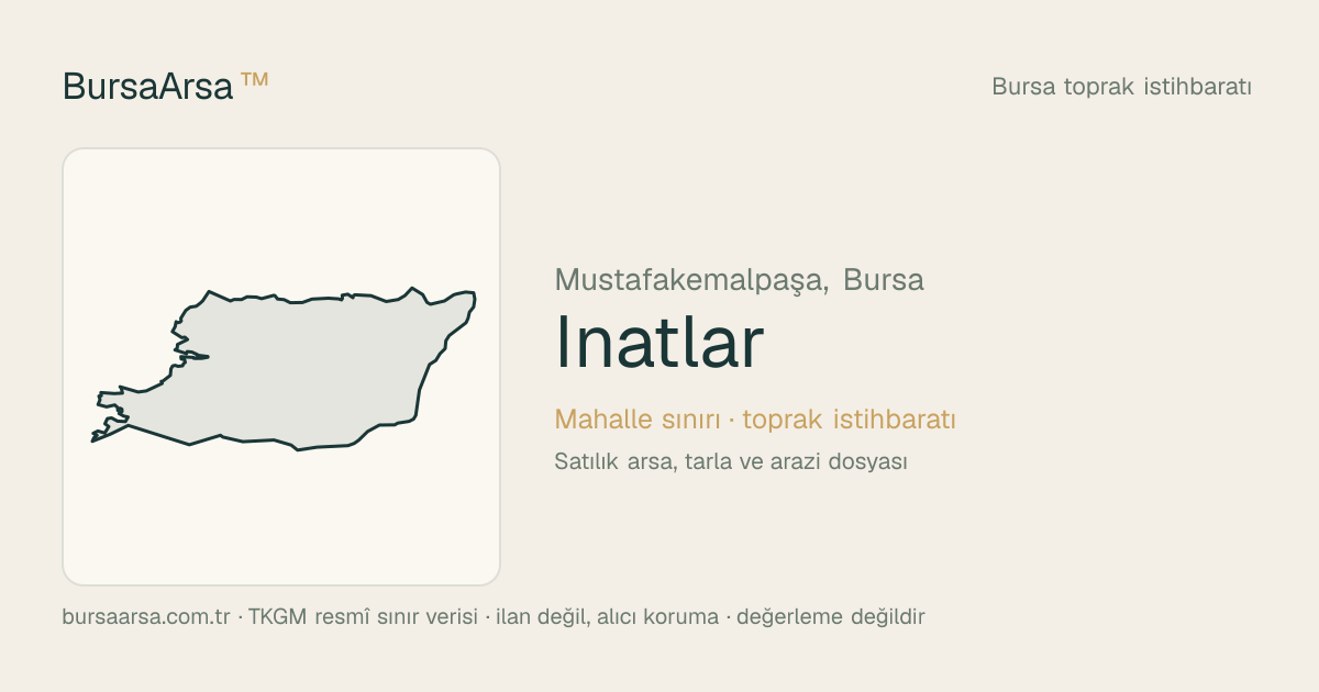 İnatlar (Mustafakemalpaşa) mahalle sınırı, TKGM kadastro verisi