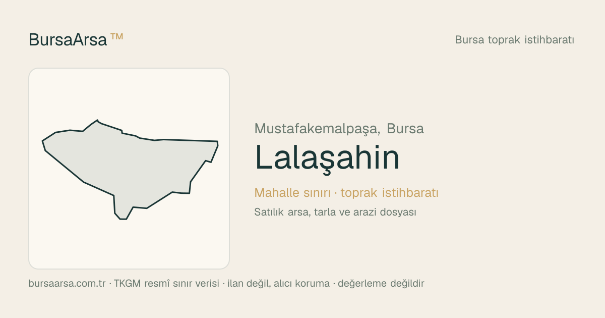 Lalaşahin (Mustafakemalpaşa) mahalle sınırı, TKGM kadastro verisi