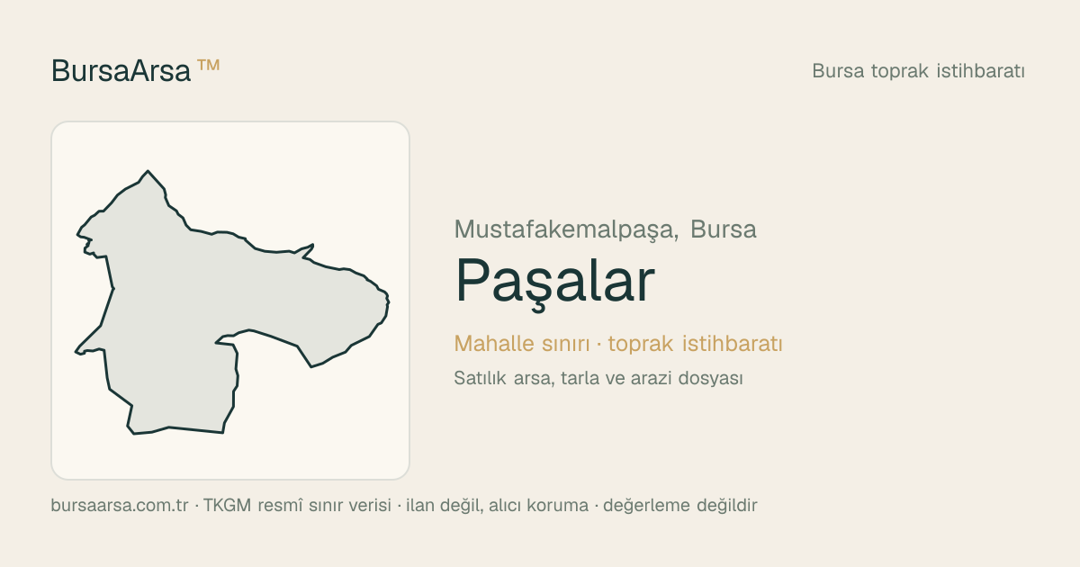 Paşalar (Mustafakemalpaşa) mahalle sınırı, TKGM kadastro verisi