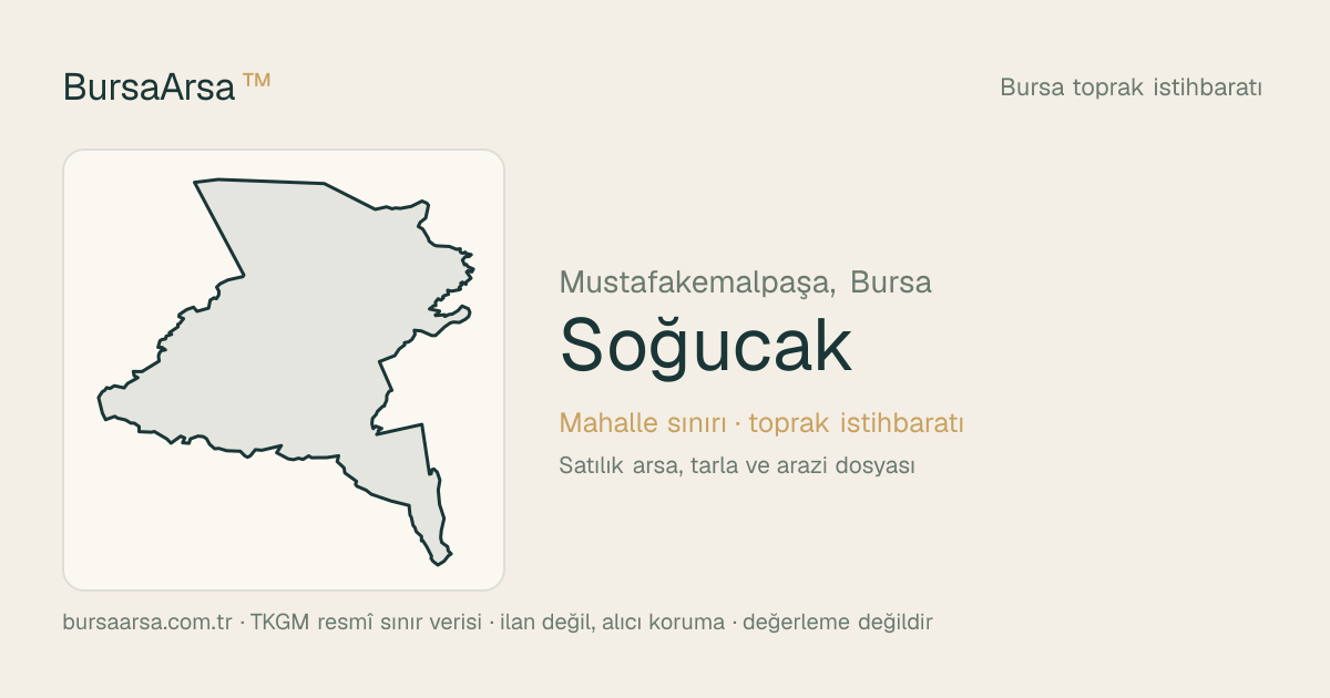 Soğucak (Mustafakemalpaşa) mahalle sınırı, TKGM kadastro verisi