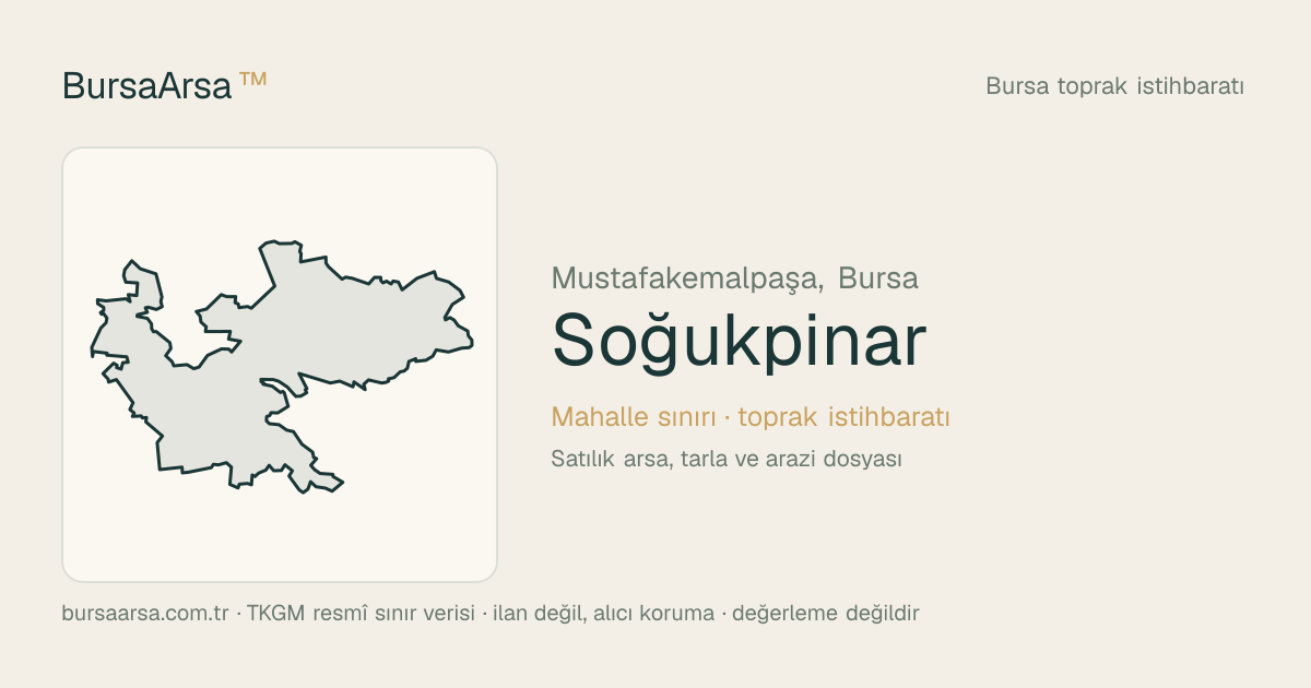 Soğukpınar (Mustafakemalpaşa) mahalle sınırı, TKGM kadastro verisi
