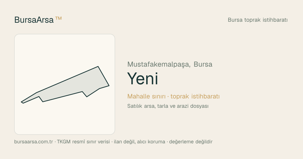 Yeni (Mustafakemalpaşa) mahalle sınırı, TKGM kadastro verisi