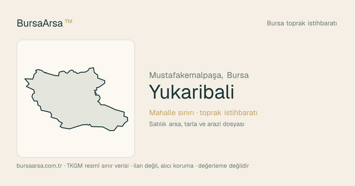 Yukarıbalı (Mustafakemalpaşa) mahalle sınırı, TKGM kadastro verisi