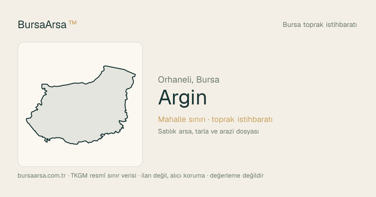 Argın (Orhaneli) mahalle sınırı, TKGM kadastro verisi
