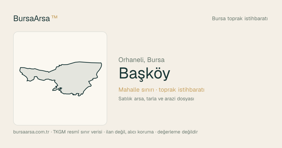 Başköy (Orhaneli) mahalle sınırı, TKGM kadastro verisi