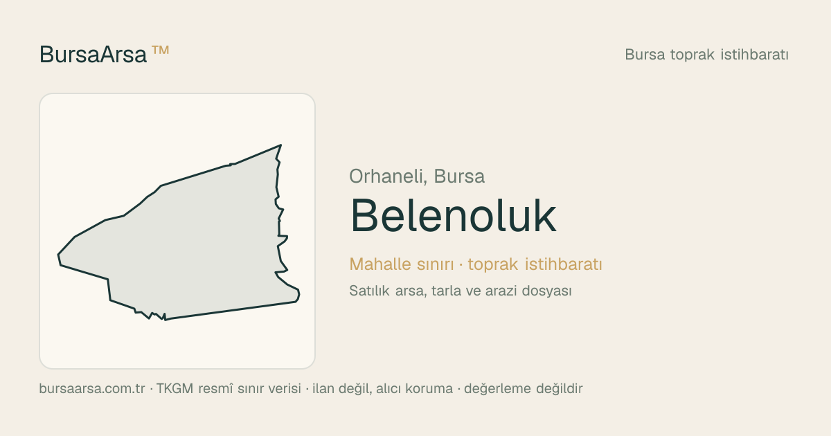 Belenoluk (Orhaneli) mahalle sınırı, TKGM kadastro verisi