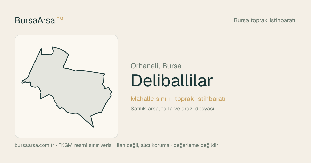 Deliballılar (Orhaneli) mahalle sınırı, TKGM kadastro verisi