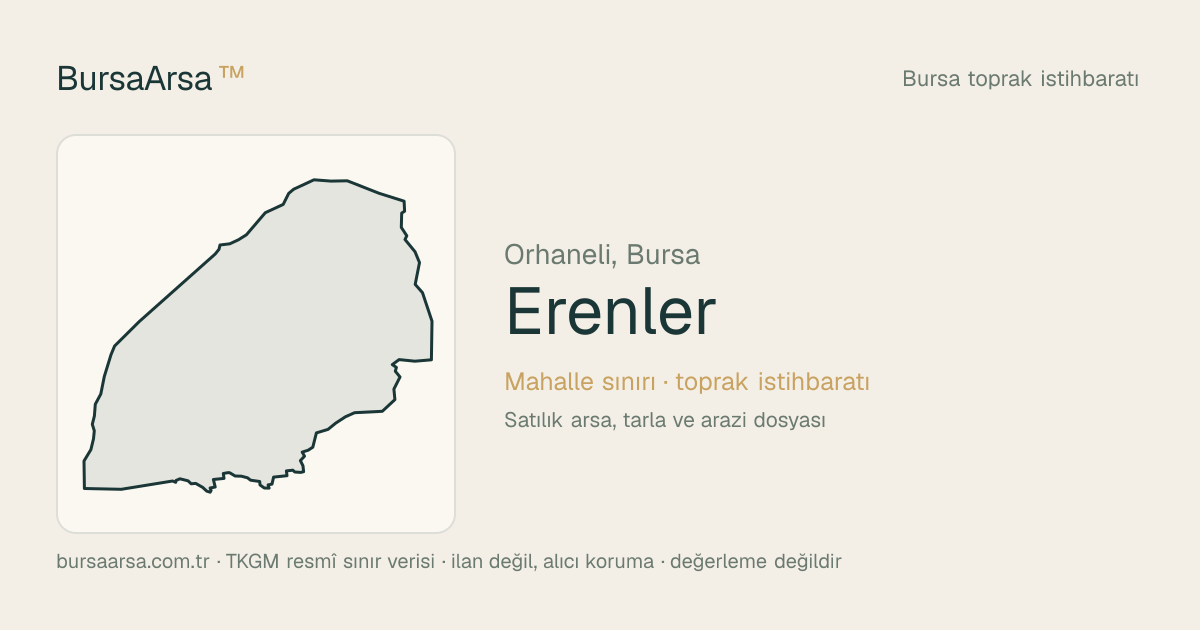 Erenler (Orhaneli) mahalle sınırı, TKGM kadastro verisi