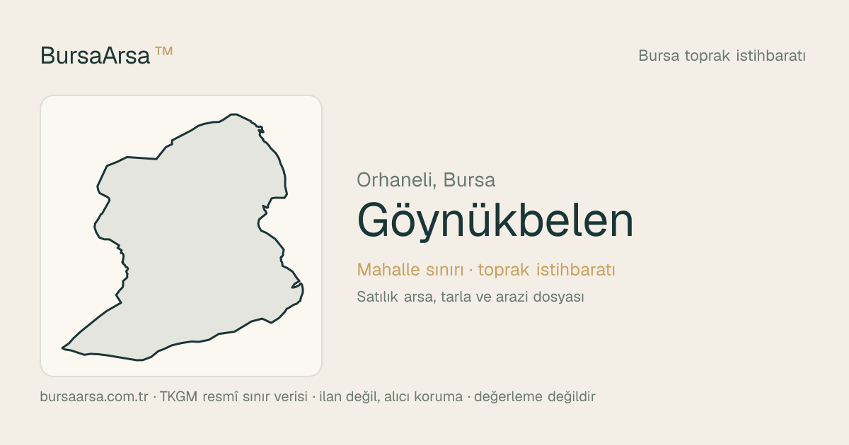Göynükbelen (Orhaneli) mahalle sınırı, TKGM kadastro verisi
