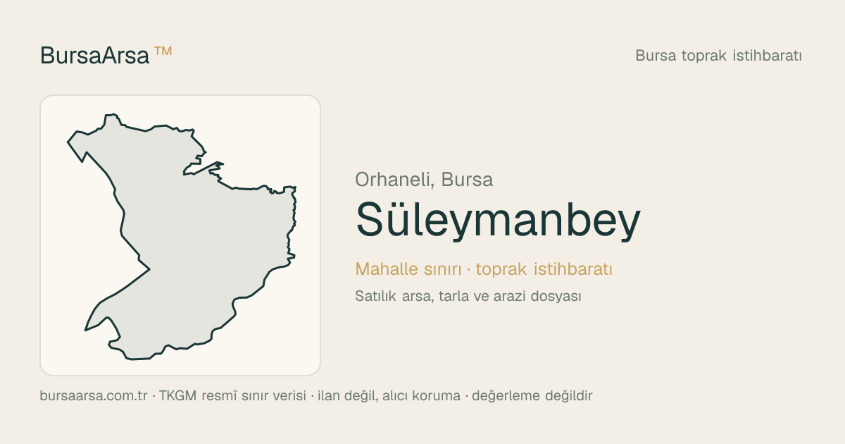 Süleymanbey (Orhaneli) mahalle sınırı, TKGM kadastro verisi