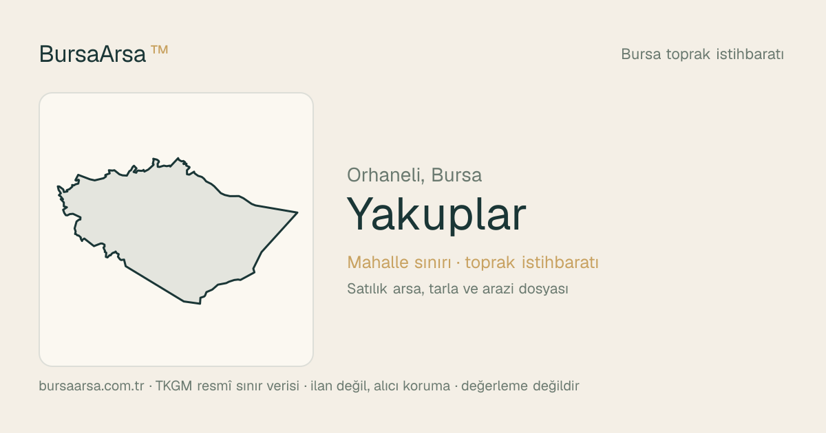 Yakuplar (Orhaneli) mahalle sınırı, TKGM kadastro verisi