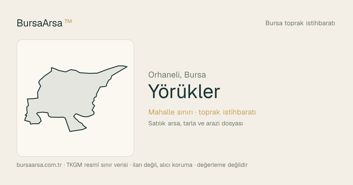 Yörükler (Orhaneli) mahalle sınırı, TKGM kadastro verisi