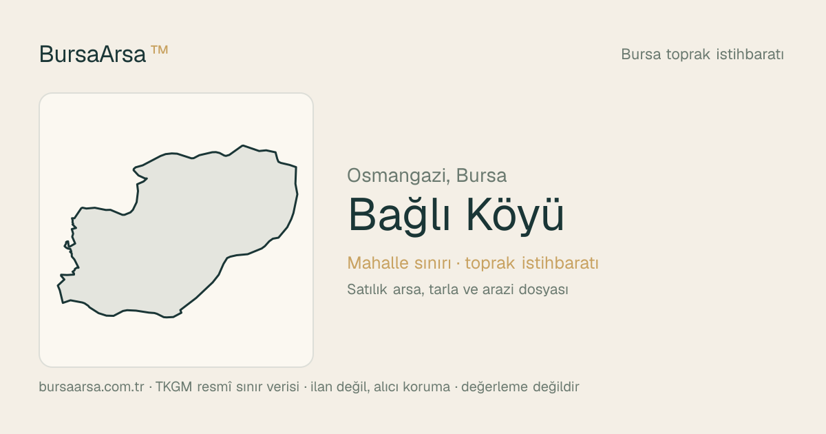 Bağlı Köyü (Osmangazi) mahalle sınırı, TKGM kadastro verisi