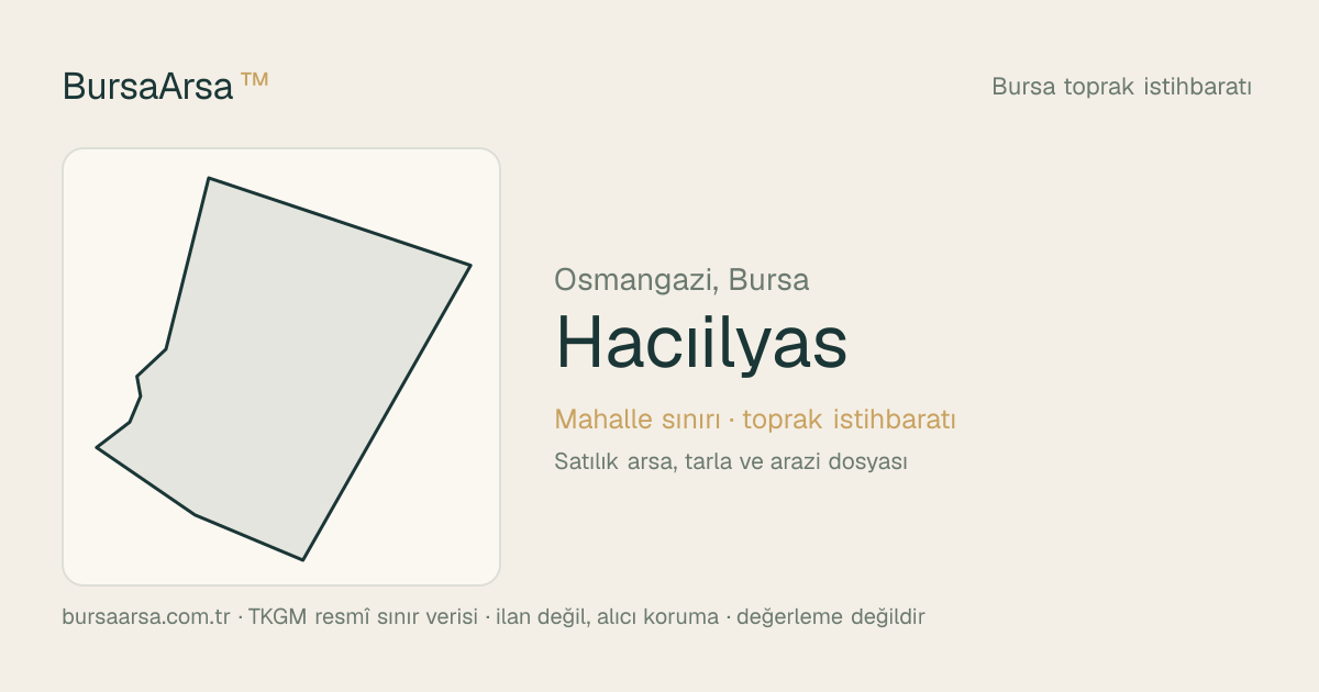 Hacıilyas (Osmangazi) mahalle sınırı, TKGM kadastro verisi
