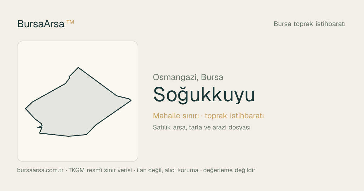 Soğukkuyu (Osmangazi) mahalle sınırı, TKGM kadastro verisi