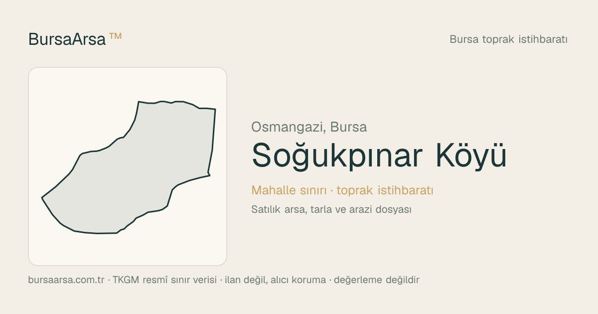 Soğukpınar Köyü (Osmangazi) mahalle sınırı, TKGM kadastro verisi