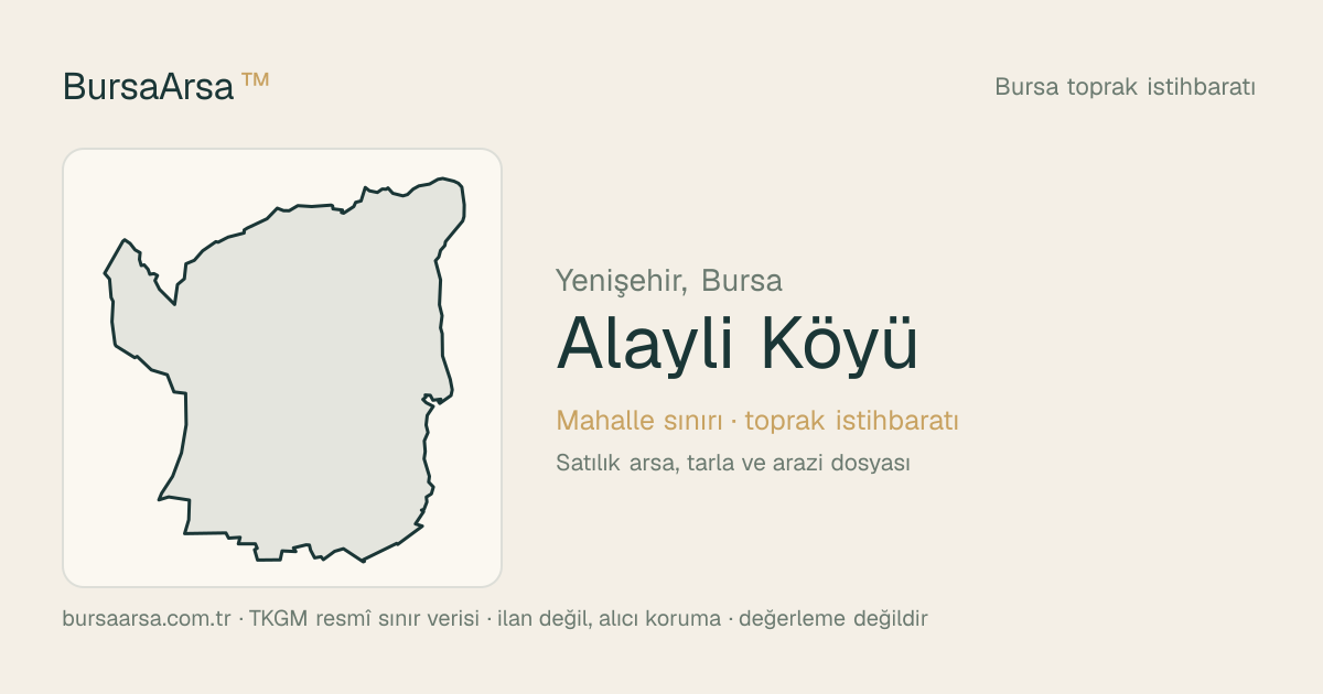Alaylı Köyü (Yenişehir) mahalle sınırı, TKGM kadastro verisi