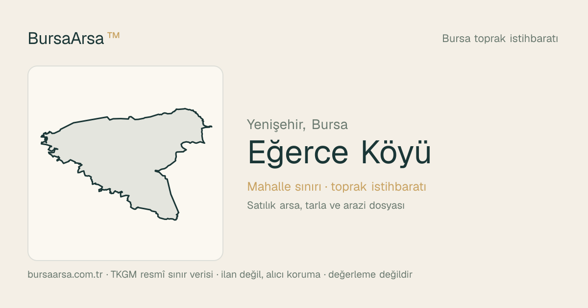 Eğerce Köyü (Yenişehir) mahalle sınırı, TKGM kadastro verisi