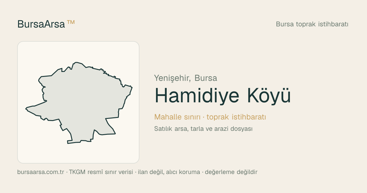Hamidiye Köyü (Yenişehir) mahalle sınırı, TKGM kadastro verisi