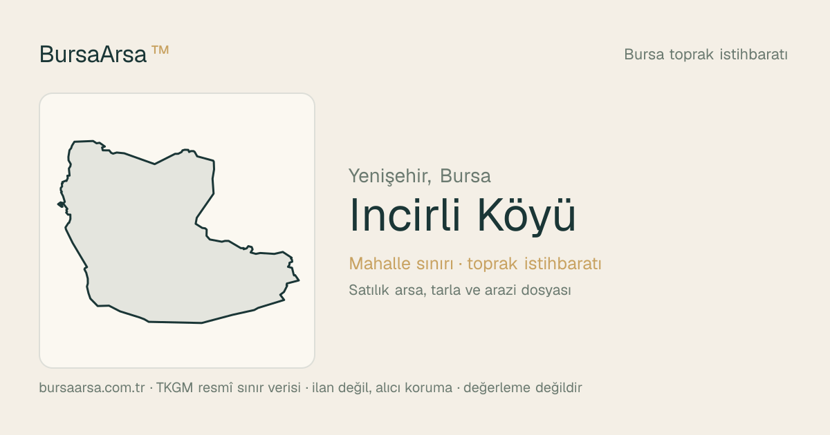 İncirli Köyü (Yenişehir) mahalle sınırı, TKGM kadastro verisi