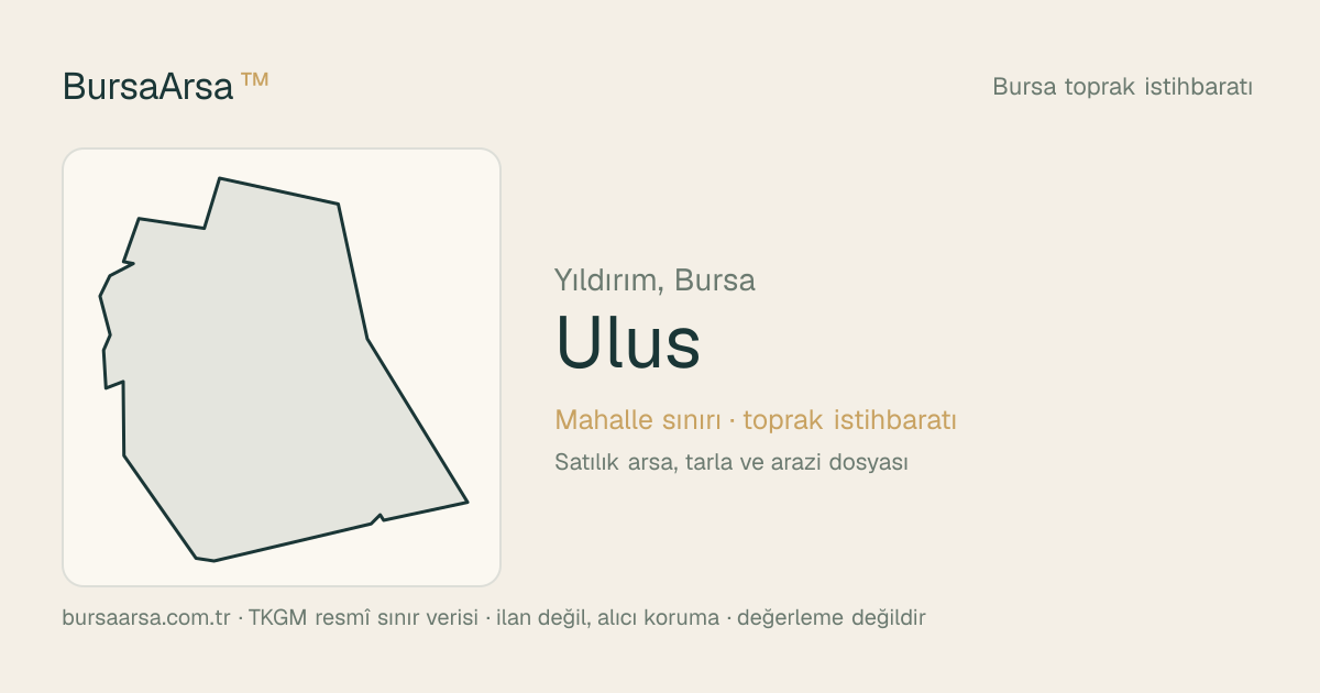 Ulus (Yıldırım) mahalle sınırı, TKGM kadastro verisi